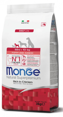 Monge Cane Puppy & Junior Mini Pollo 800 Gr