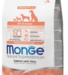Monge Cane Puppy & Junior All Breeds Salmone E Riso 2,5 Kg