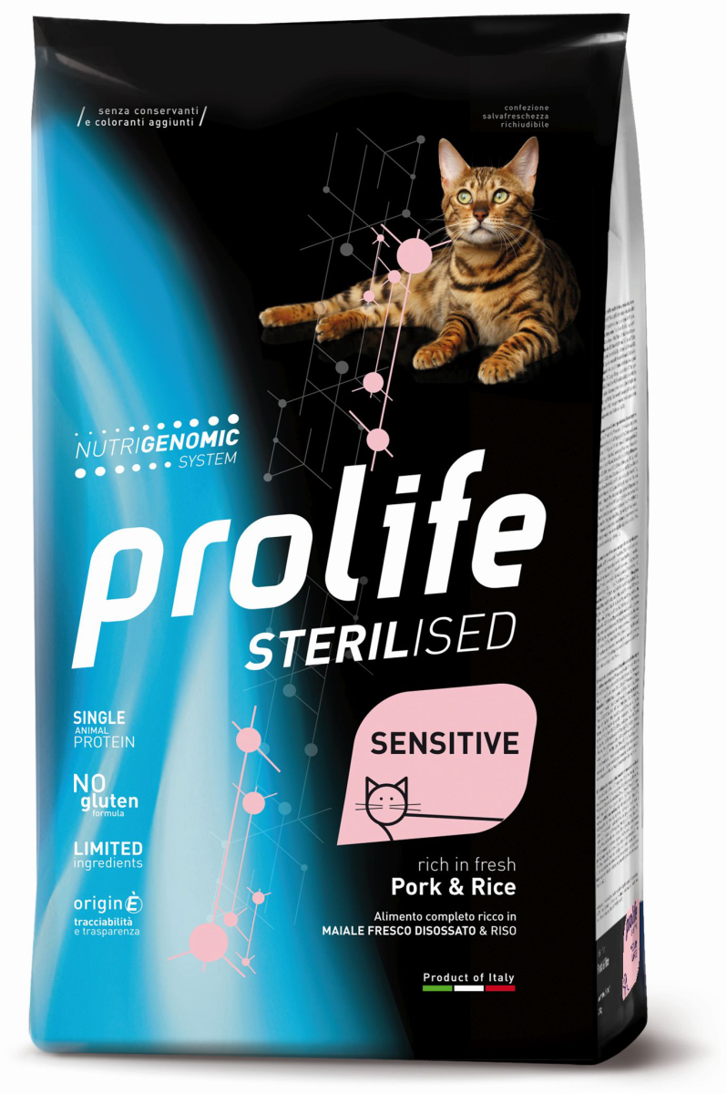 Prolife Gatto Sterilized Maiale E Riso 1,5 Kg