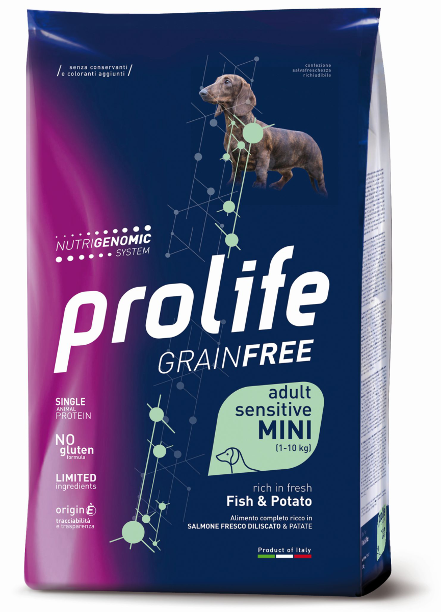 Prolife Cane Grain Free Adult Mini Pesce E Patate 2 Kg