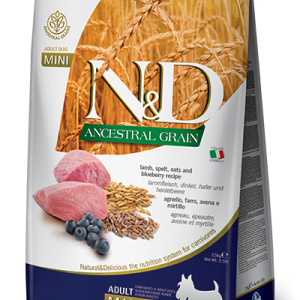 N&D Cane Ancestral Agnello E Mirtillo Adult Mini 7 Kg