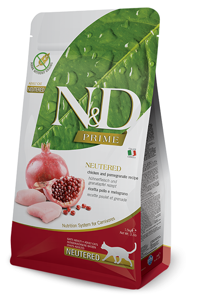 N&D Gatto Prime Pollo E Melograno Neutered 1,5 Kg