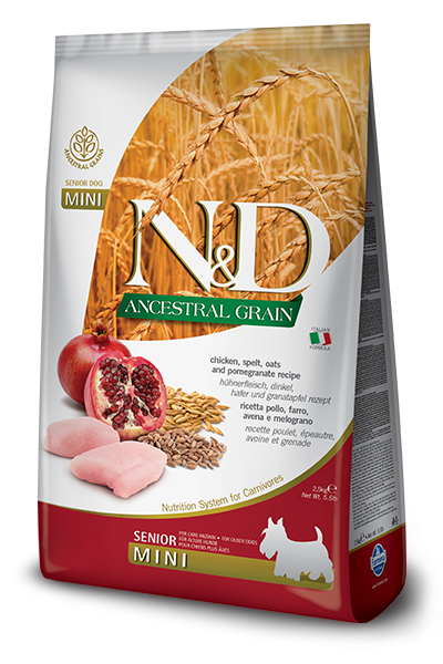 N&D Cane Ancestral Senior Pollo E Melograno Adult Mini 2,5 Kg