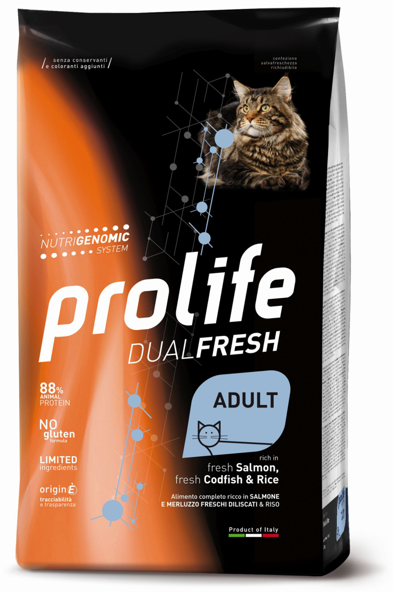 Prolife Gatto Adult Dual Salmone E Merluzzo 1,5 Kg