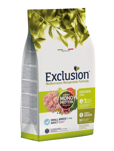 Exclusion Cane Mediterraneo Adult Pollo Small 2 Kg