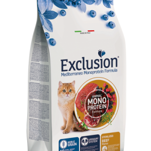 Exclusion Gatto Mediterraneo Sterilized Manzo 1,5 Kg