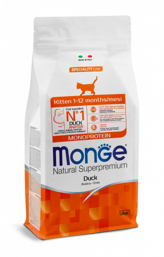 Monge Gatto Kitten Anatra 400 Gr