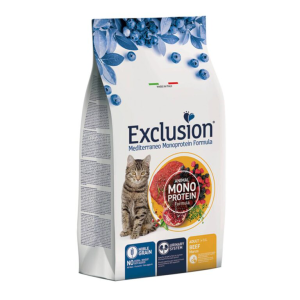Exclusion Gatto Mediterraneo Adult Manzo 12 Kg