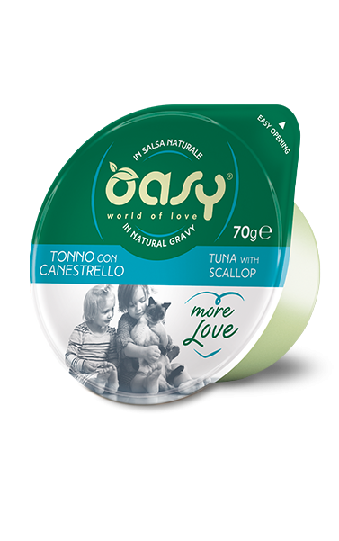 Oasy Gatto More Love Tonno E Canestrello Cup 70 Gr