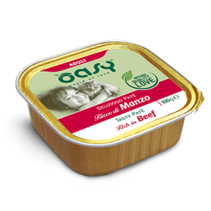 Oasy Gatto Pate’ Manzo Vaschetta 100 Gr