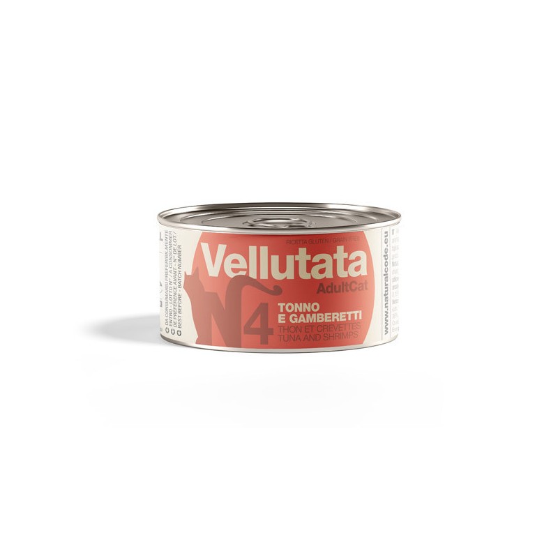 Natural Code Gatto Vellutata Tonno E Gamberetti Lattina 85 Gr