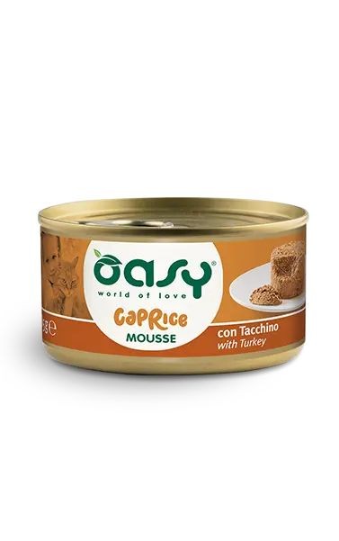 Oasy Gatto Caprice Mousse Tacchino Lattina 85 Gr