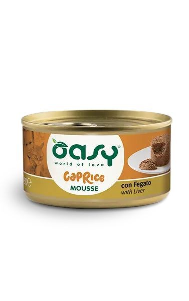Oasy Gatto Caprice Mousse Fegato Lattina 85 Gr