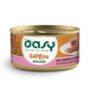 Oasy Gatto Caprice Mousse Gattini Salmone Lattina 85 Gr