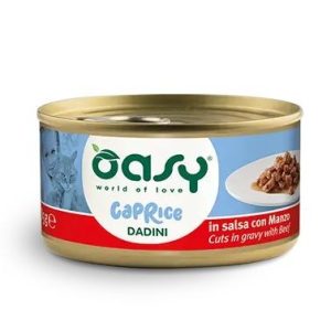 Oasy Gatto Caprice Dadini Manzo Lattina 85 Gr