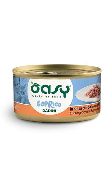 Oasy Gatto Caprice Dadini Pollo Lattina 85 Gr