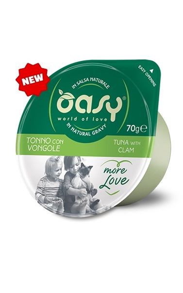 Oasy Gatto More Love Tonno E Vongole Cup 70 Gr