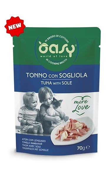 Oasy Gatto More Love Tonno E Sogliola Bustina 70 Gr