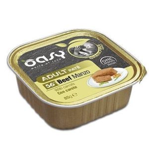 Oasy Gatto Grain Free Adult Manzo E Carote Vaschetta 85 Gr