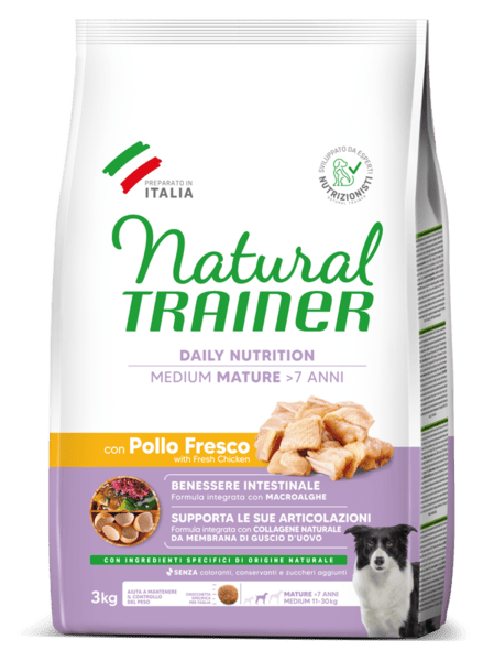 Natural Trainer Cane Pollo Fresco Mature Medium 3 Kg