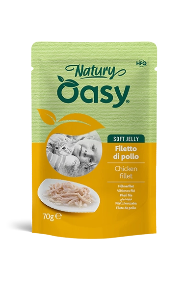 Oasy Gatto Filetto di Pollo Jelly Bustina 70 Gr