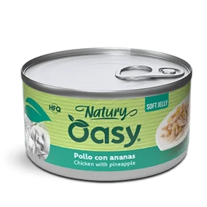 Oasy Gatto Jelly Pollo Con Ananas Lattina 85 Gr