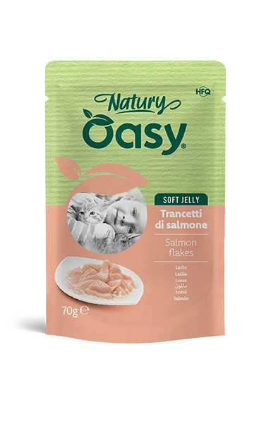 Oasy Gatto Trancetti di Salmone Jelly Bustina 70 Gr