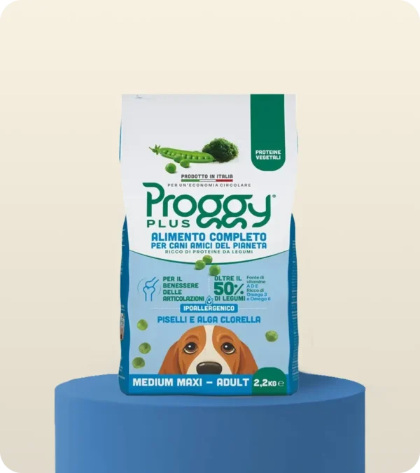 Proggy Plus Piselli e Alga Clorella Cane Adult Medio – Maxi 2,2 Kg