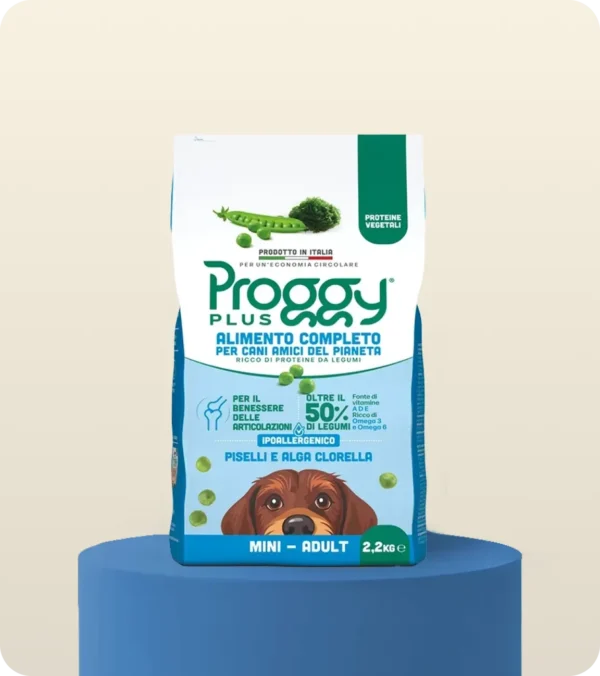 Proggy Plus Piselli e Alga Clorella Cane Adult Mini 2,2 Kg