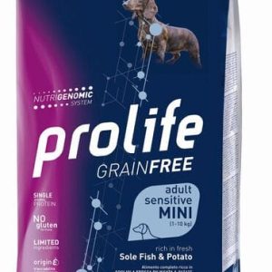 Prolife Cane Grain Free Adult Mini Sogliola E Patate 7 Kg