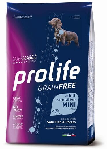 Prolife Cane Grain Free Adult Mini Sogliola E Patate 7 Kg
