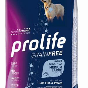 Prolife Cane Grain Free Adult Sogliola E Patate 10 Kg