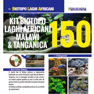 (KITBIOMALAWI150) KIT ARREDO BIOTOPO LAGHI AFRICANI MALAWI & TANGANICA 150 O LUX