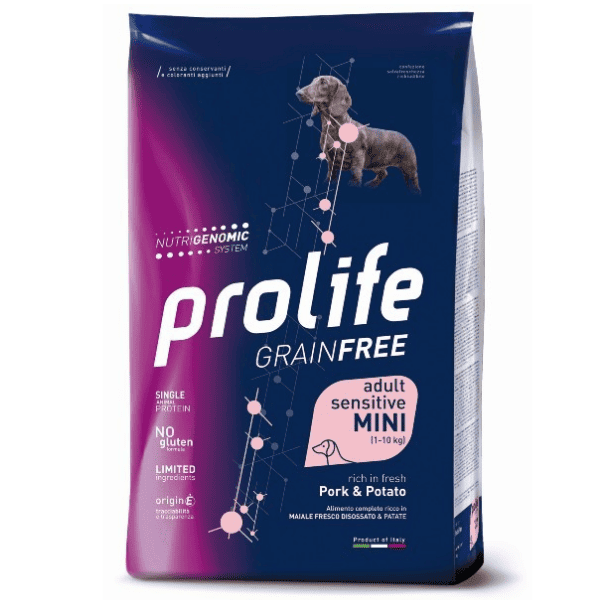 Prolife Cane Grain Free Adult Mini Maiale E Patate 7 Kg